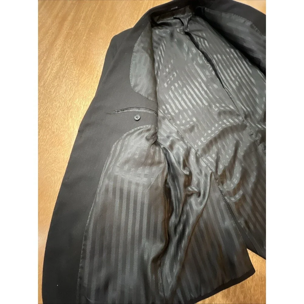 Studio Ferera Men’s Modern Fit Blazer Mens 46R‎ Black Tailored Sport Coat Career